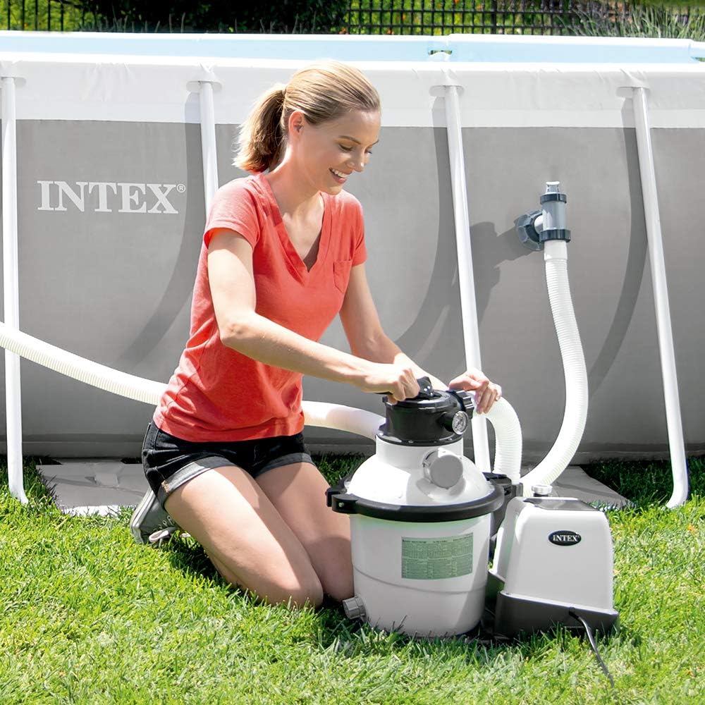 Intex combo filtre sable 6m³/h + stérilisateur sel QX2100