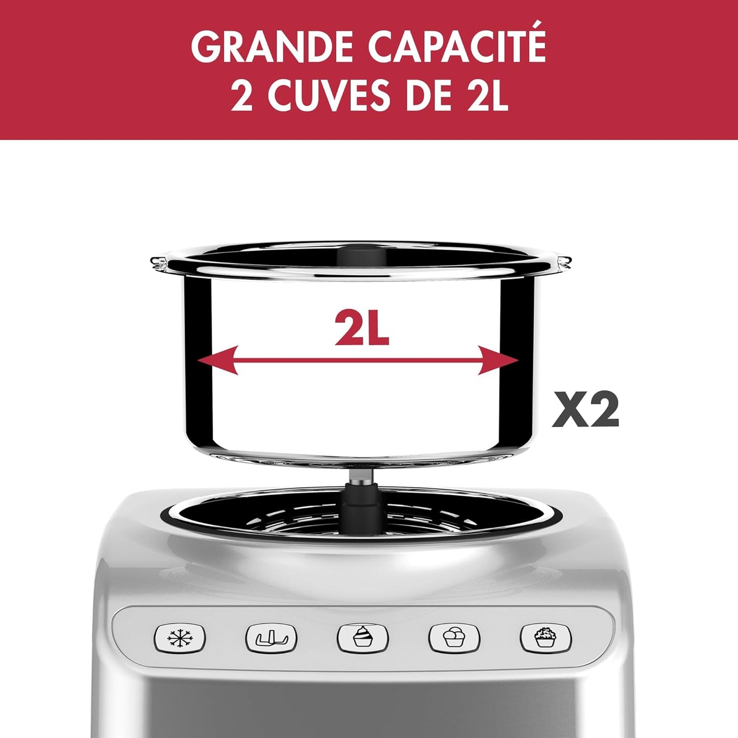 Magimix Gelato Expert sorbetière 11680, turbine pro, granité/glace italienne