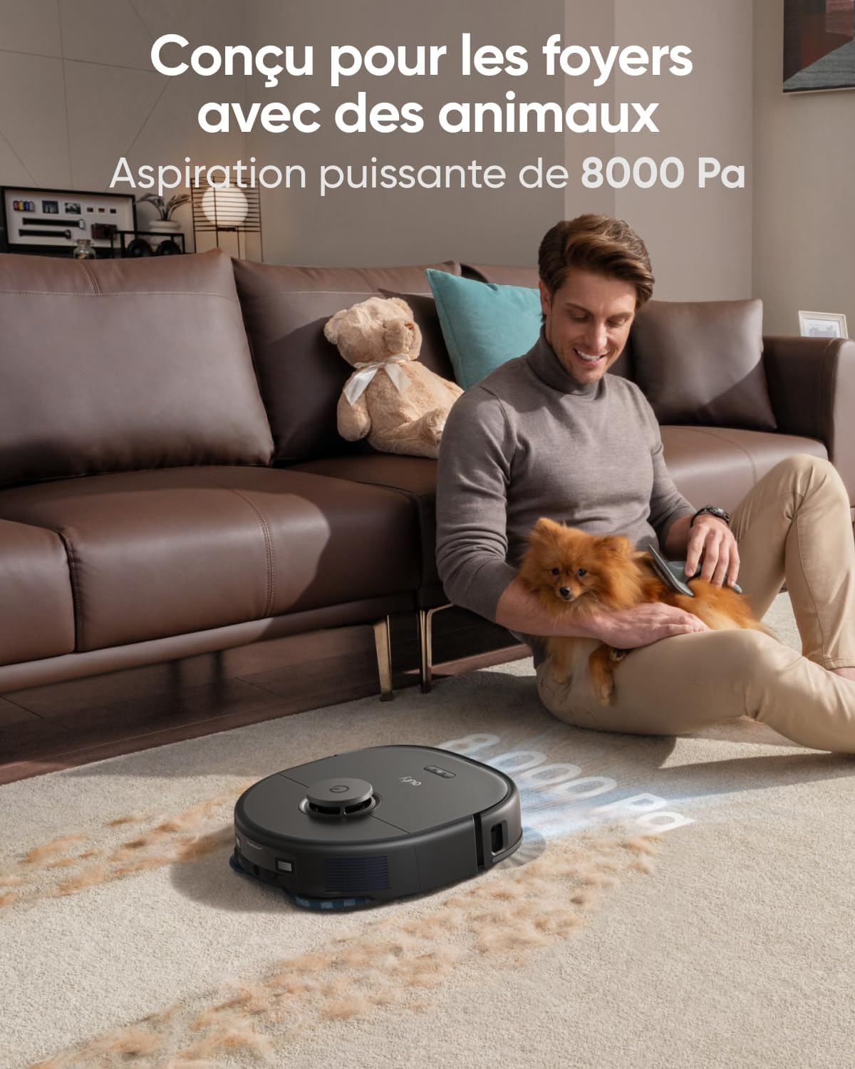 eufy X10 Pro Omni robot aspirateur, lavage/séchage auto, 8000Pa, obstacles