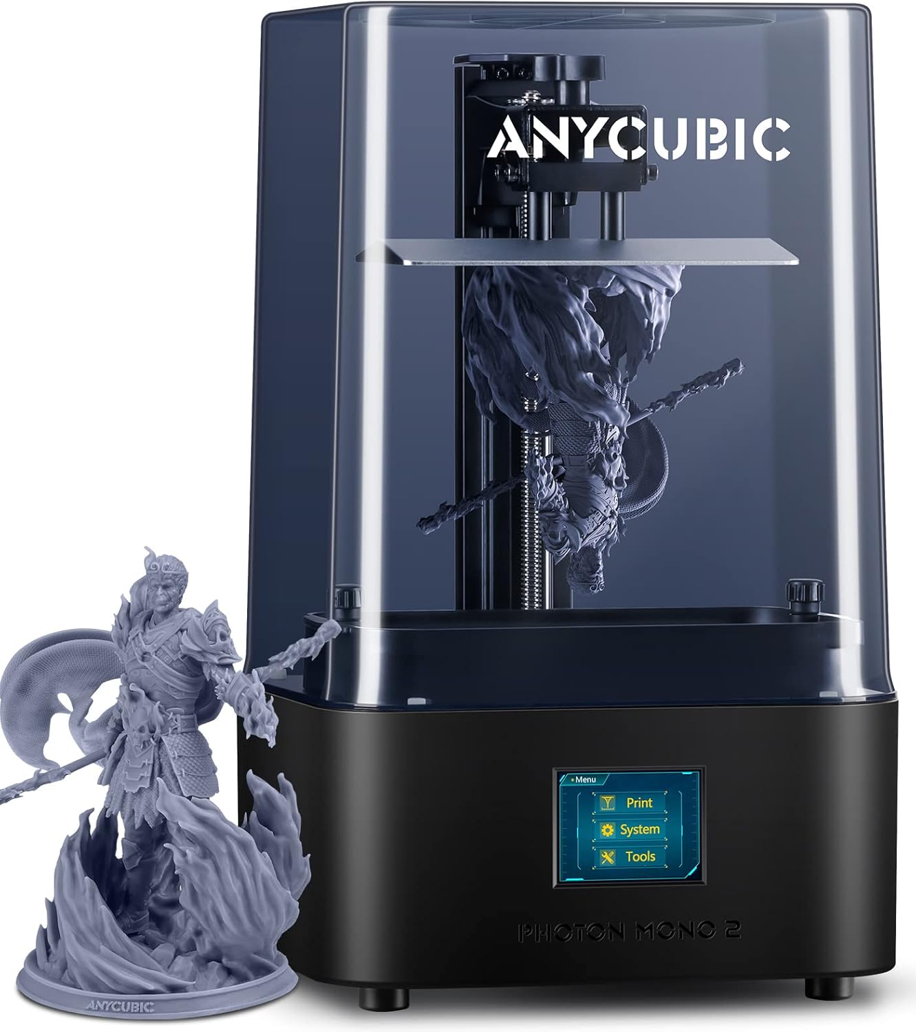 ANYCUBIC Photon Mono 2 imprimante 3D résine 4K, débutants, 143×89×165mm