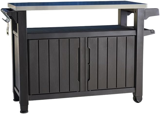 KETER desserte barbecue Unity XL 207L + Mini Unity gris 105L