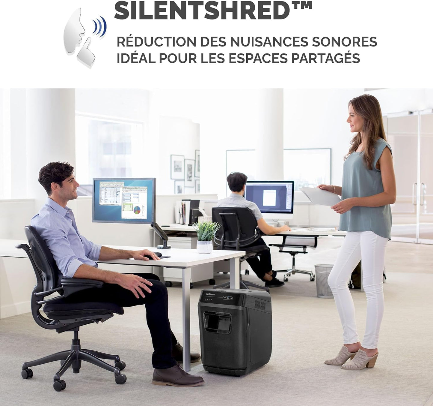 Fellowes destructeur Automax 200M, coupe croisée 200 feuilles, pro/domestique