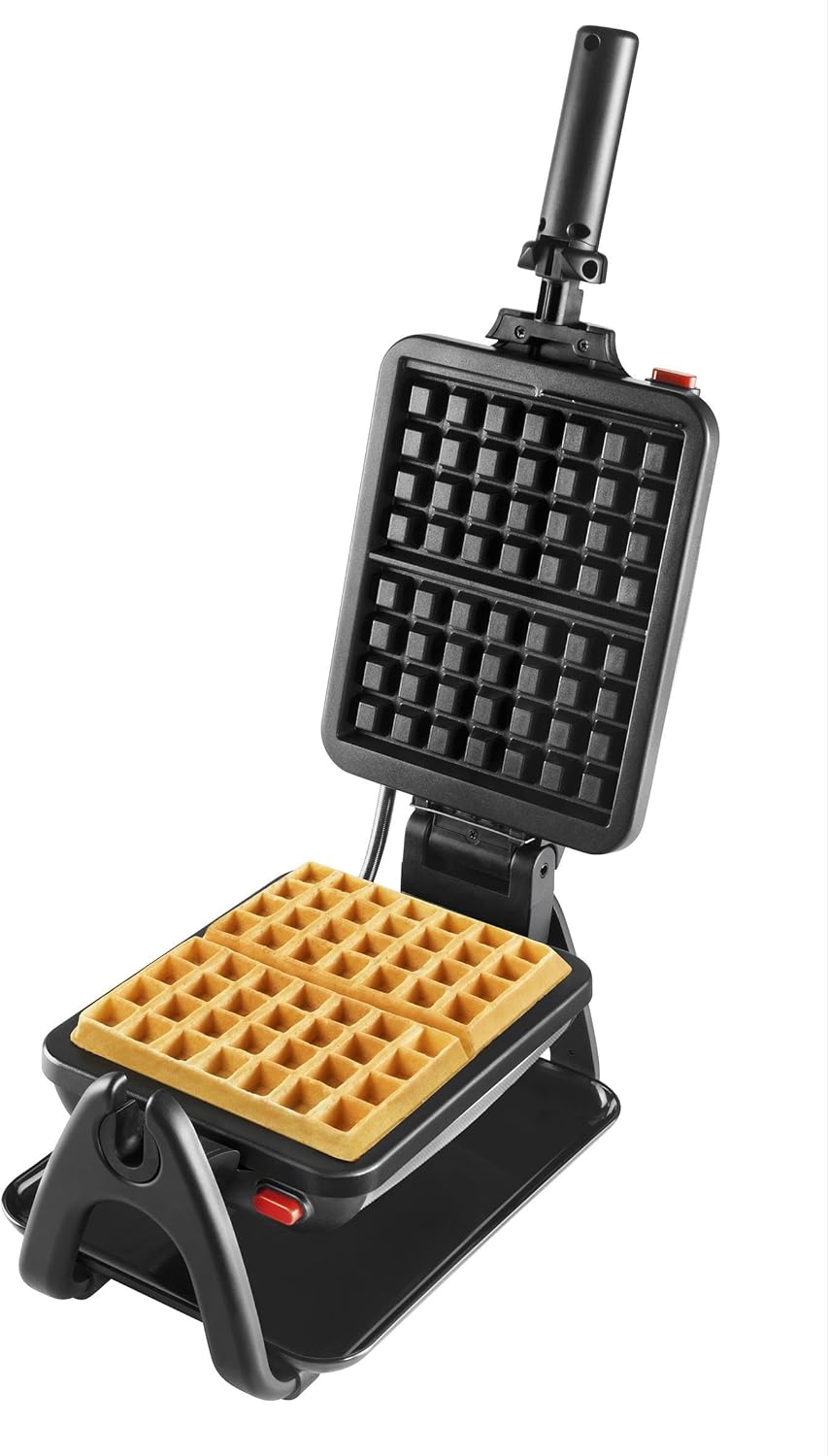 Tefal gaufrier 4-en-1 noir/inox gaufré