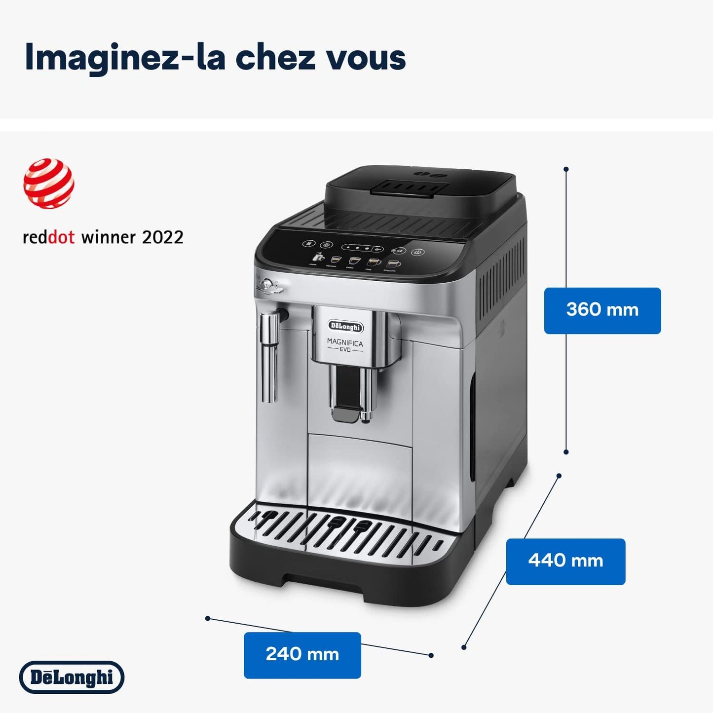 De'Longhi Magnifica Evo ECAM292.33.SB, expresso/cappuccino, argent