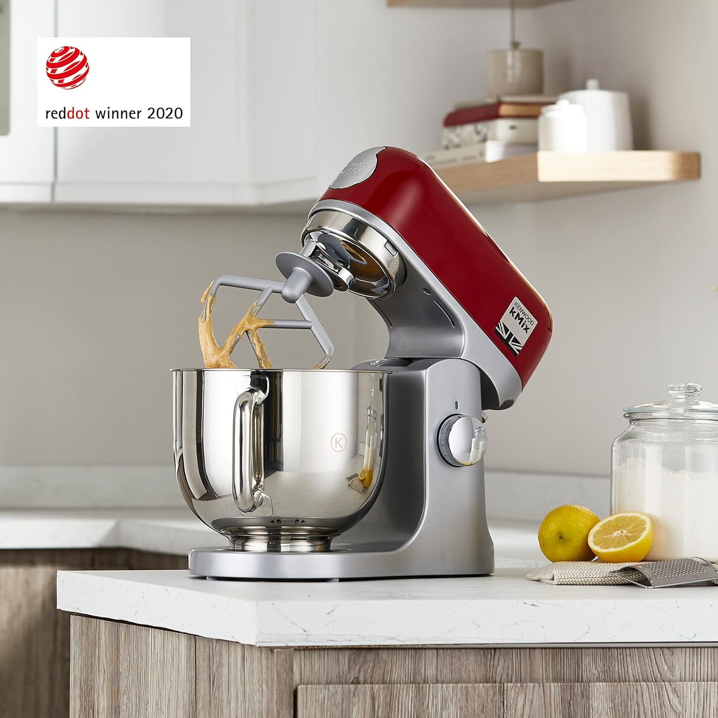 Kenwood KMX750RD robot pâtissier 1000W, bol 5L, rouge