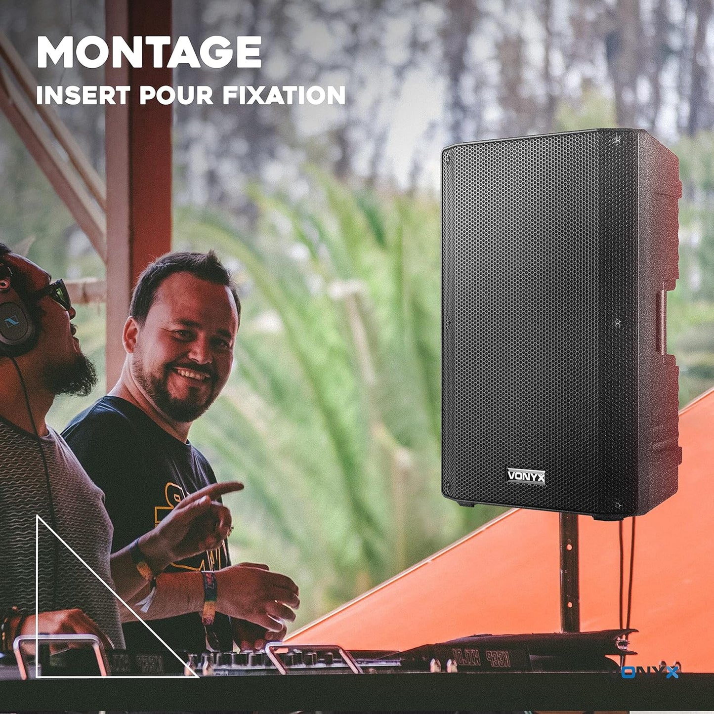 Vonyx VSA700 enceinte active 1000W, 15", BT, batterie, 8h autonomie, 2 micros