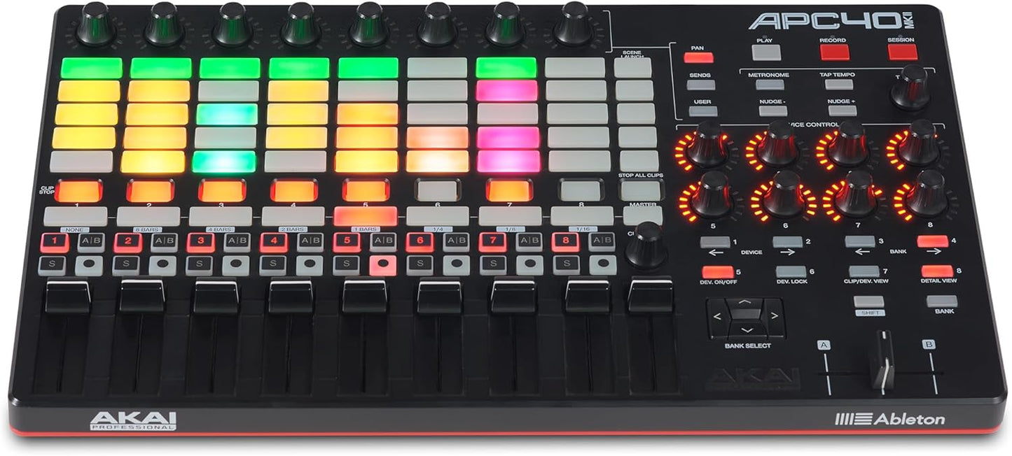 Akai APC40 MKII contrôleur MIDI USB Ableton Live, 5x8 pads, faders, logiciels