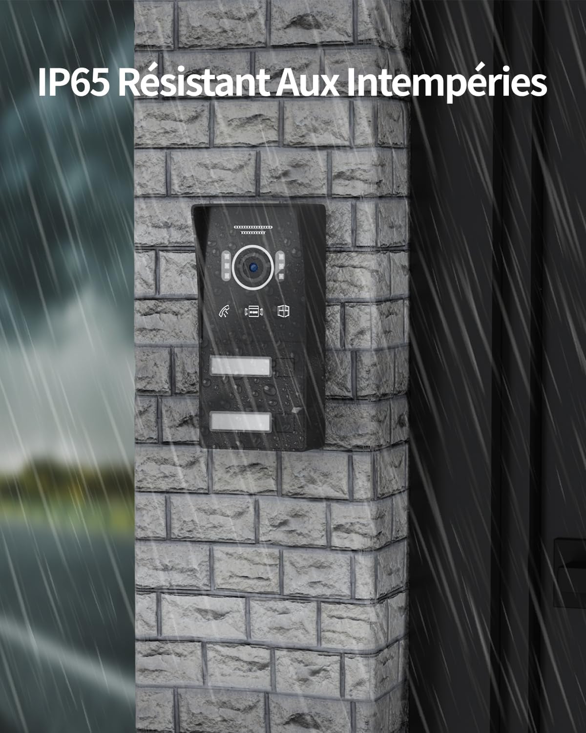JeaTone visiophone WiFi 1080P, 2 moniteurs 7", détection mouvement, vision nocturne