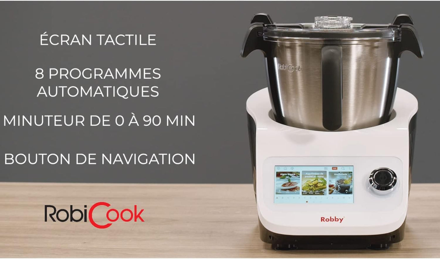 Robot cuiseur multifonctions ROBICOOK + bol, balance + écran tactile