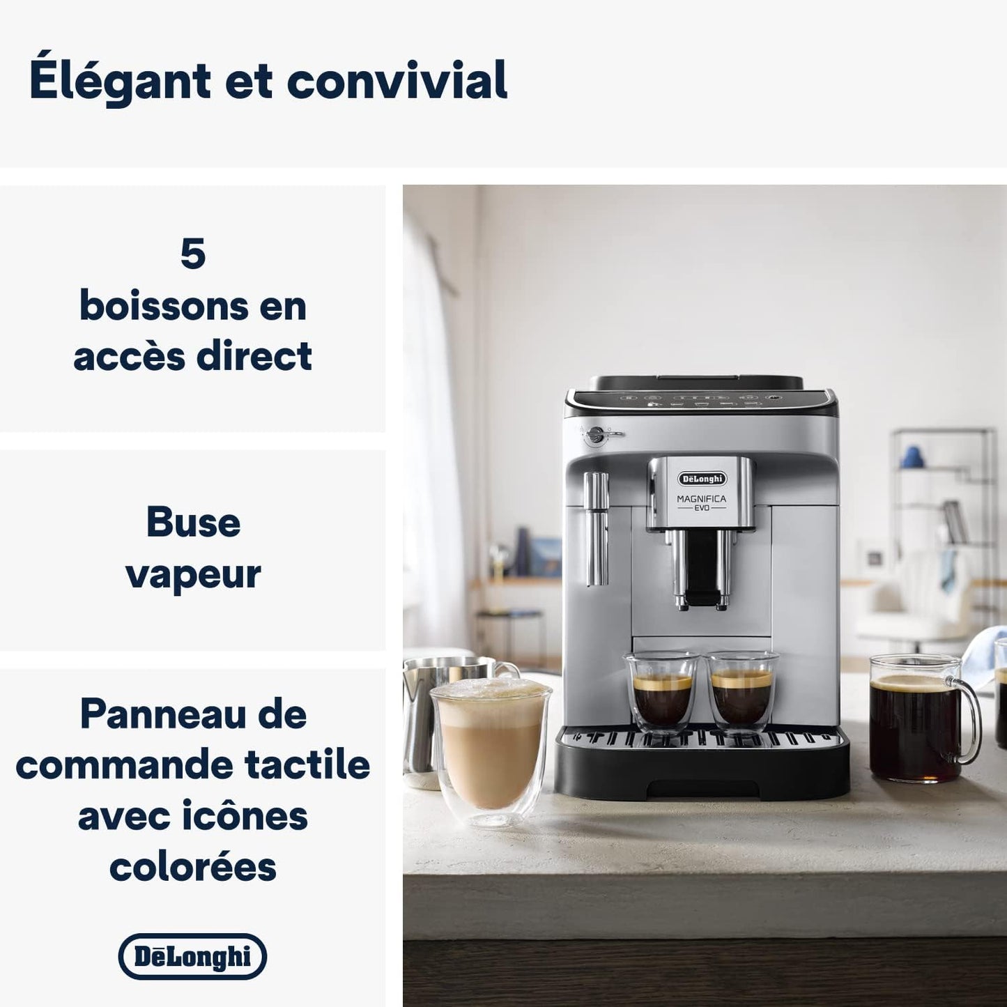 De'Longhi Magnifica Evo ECAM292.33.SB, expresso/cappuccino, argent