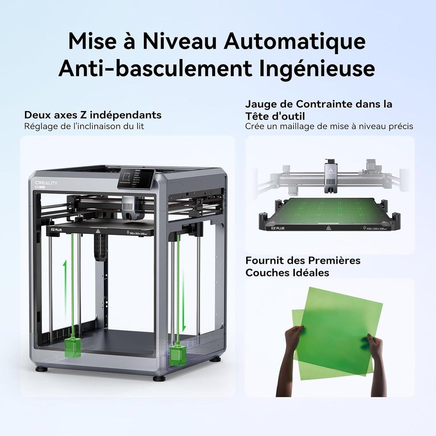 Creality K2 Plus imprimante 3D multicolore 600mm/s, double caméra AI