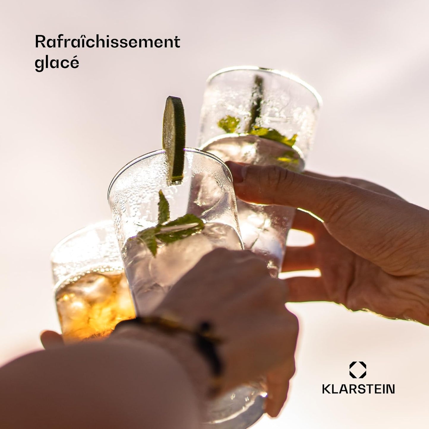 Klarstein machine glaçons 1.8L, 15kg/jour, concassés ou balles, alarme, nettoyage facile