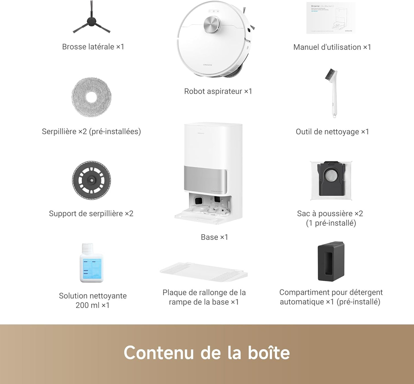 DREAME L10s Ultra Gen2 robot laveur aspirateur, 10000Pa, base auto, MopExtend