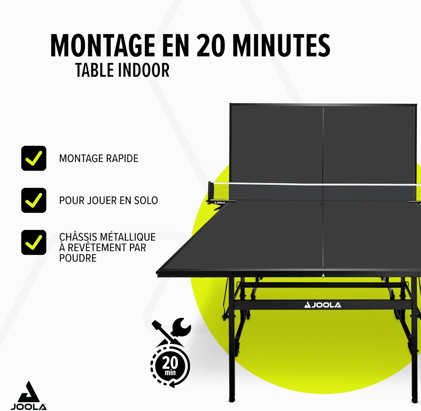 JOOLA table ping-pong Inside 274x152.5x76cm, pliable, filet inclus