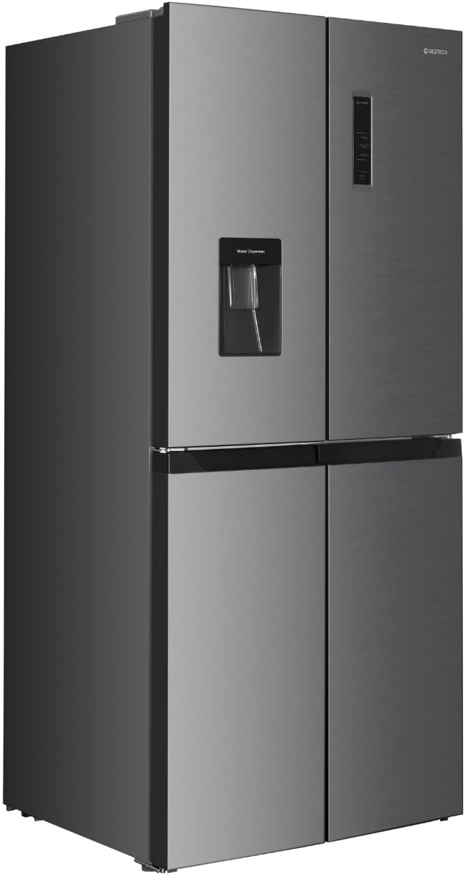 GEDTECH réfrigérateur multi-portes 470L avec distributeur eau, inox