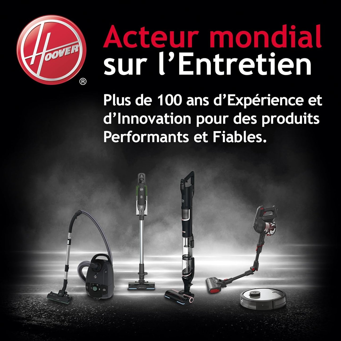 Hoover HW500 aspirateur sans fil laveur 230W, rouleaux, détection, auto-nettoyage