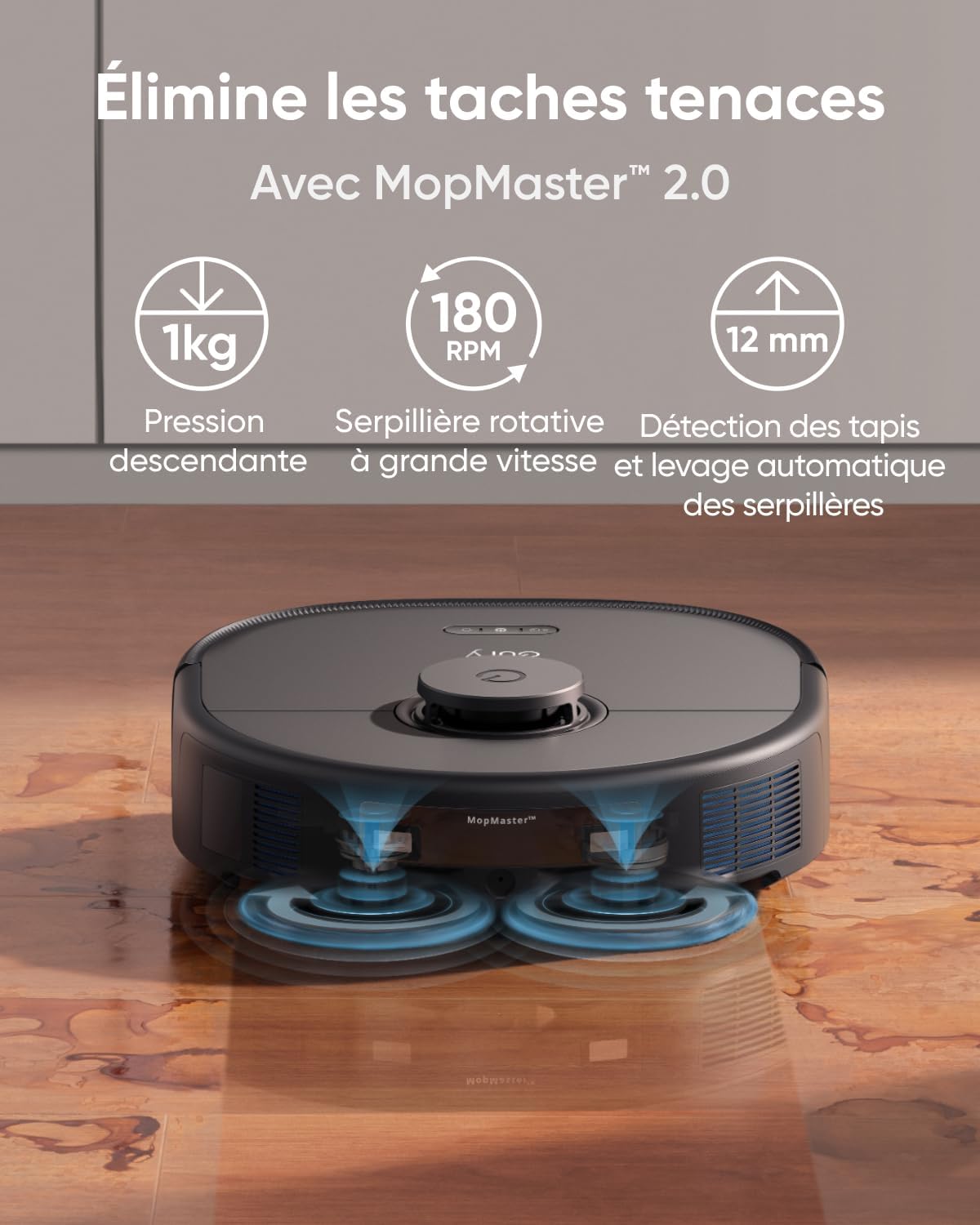 eufy X10 Pro Omni robot aspirateur, lavage/séchage auto, 8000Pa, obstacles
