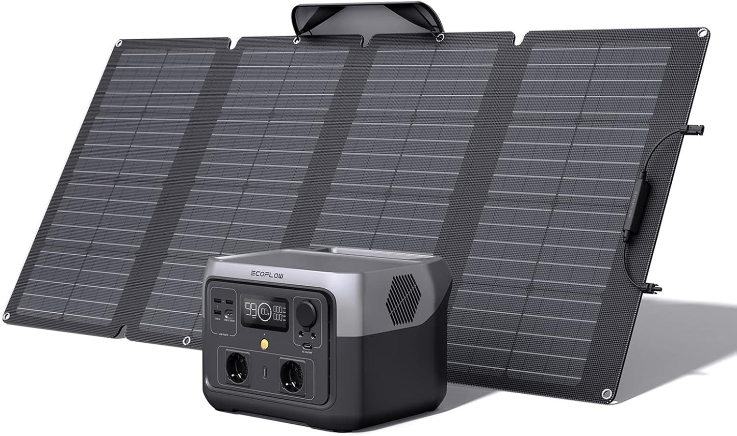 ECOFLOW RIVER 2 MAX + panneau solaire 160W, 1000W, reconditionné, emballage marqué