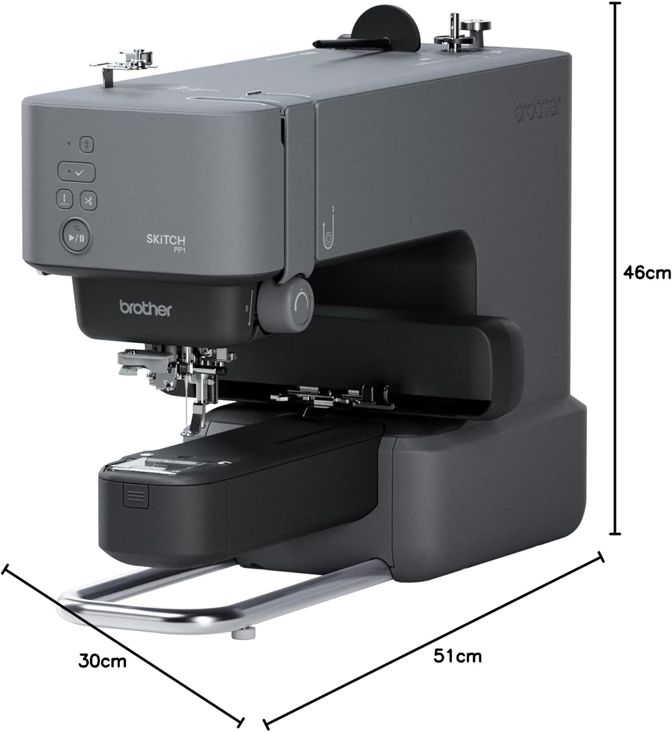 Artemio Brother Skitch PP1 brodeuse automatique, compacte, gris