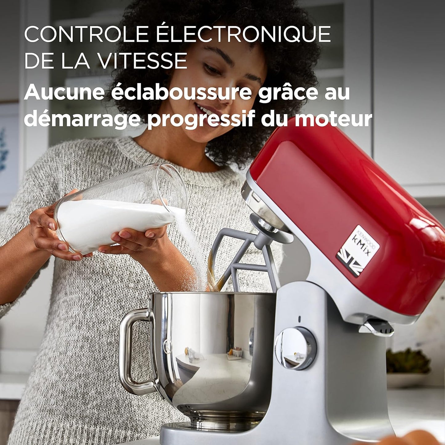 Kenwood KMX750RD robot pâtissier 1000W, bol 5L, rouge