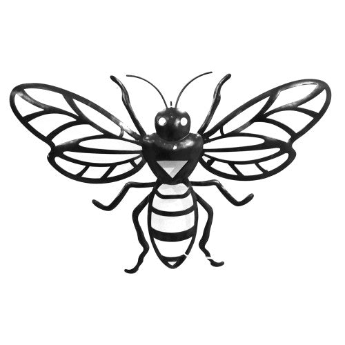 Décoration murale solaire rétroéclairée papillon et abeille – Décoration de jardin extérieure en métal avec éclairage