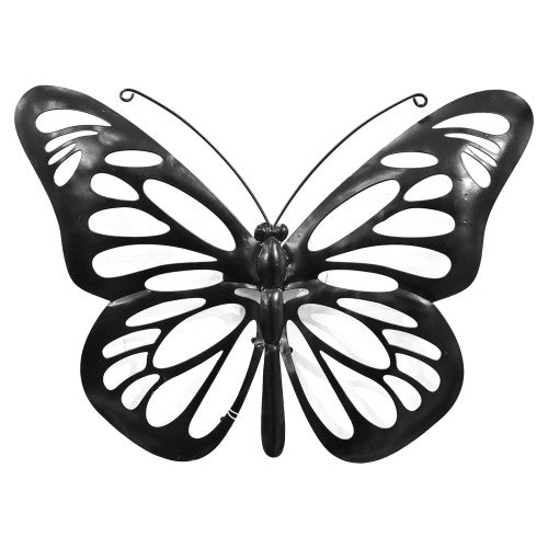 Décoration murale solaire rétroéclairée papillon et abeille – Décoration de jardin extérieure en métal avec éclairage