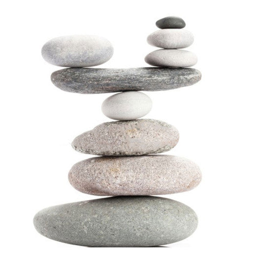 Cairn de pierre, sculpture en résine, pile de 9 pierres d'équilibre, sculpture zen, décoration de jardin, ornement de spa de paix