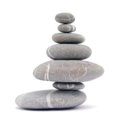 Cairn de pierre, sculpture en résine, pile de 7 pierres d'équilibre, sculpture zen, décoration de jardin, ornement de spa de paix
