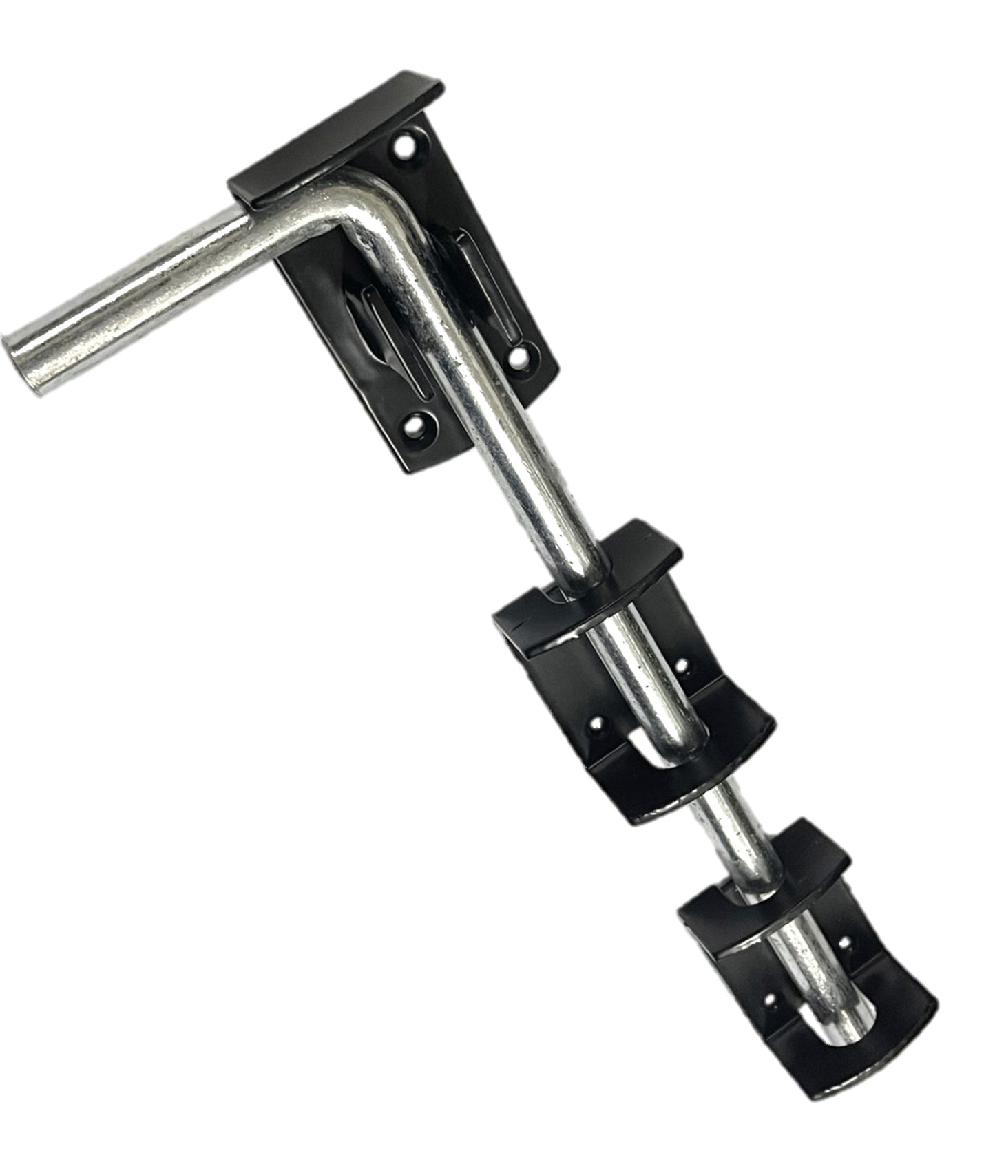 Verrou rabattable 12" 15" 18" 24" PORTAIL GARAGE ROBUSTE Abri de jardin robuste Noir et zinc