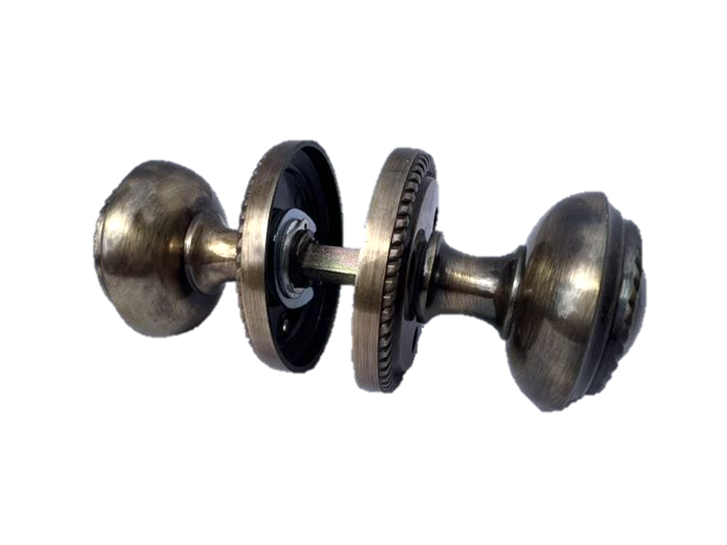 Boutons de porte géorgiens en corde antique, mortaise intérieure, diamètre 63 mm, rosace
