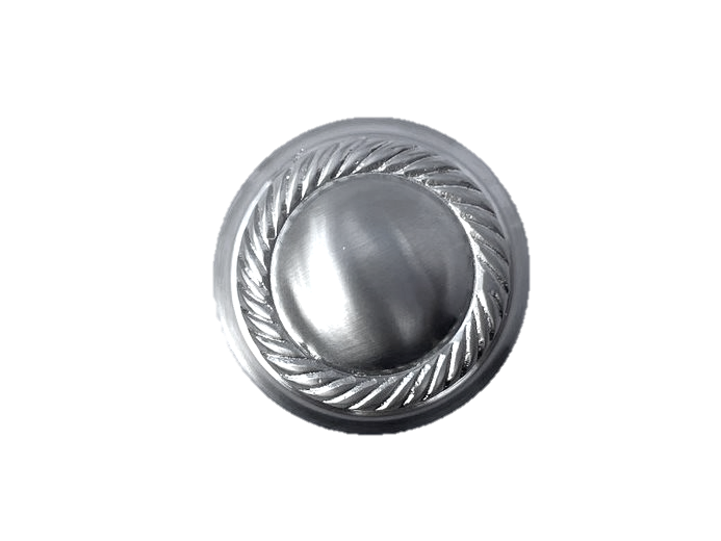 Boutons de porte ronds style géorgien à mortaise - Argent satiné 62 mm