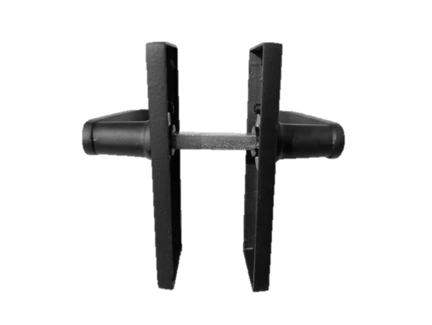 Poignées de porte à loquet droit - Noir mat 120 x 40 mm