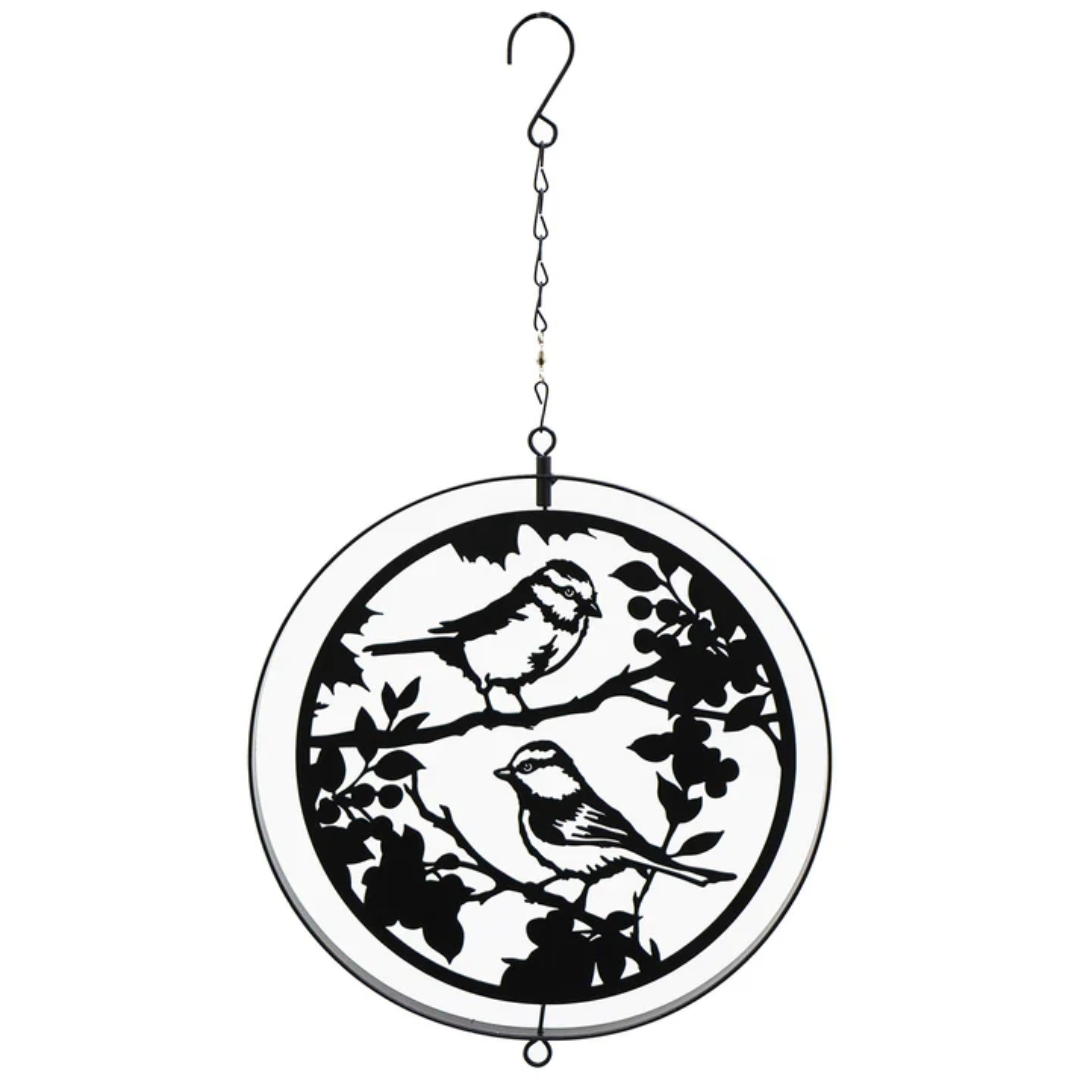 Silhouette d'oiseau mésange bleue à suspendre - Noir