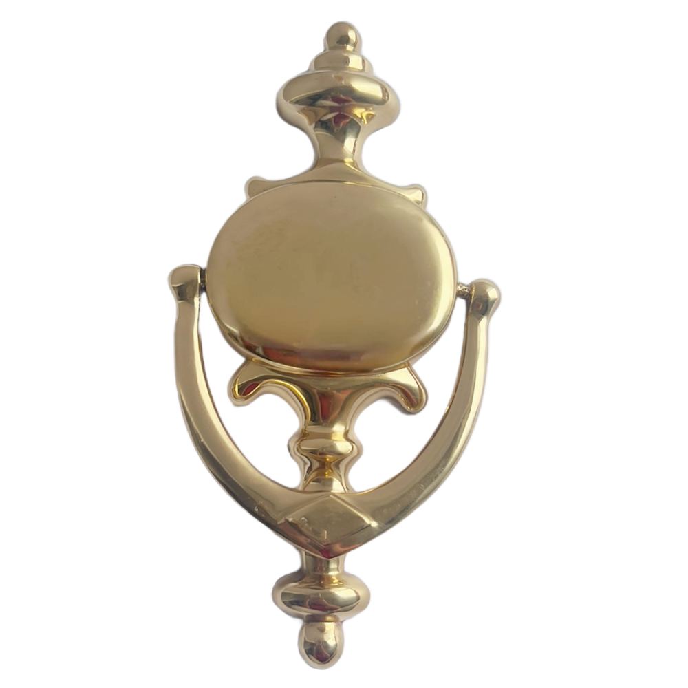 Heurtoir de porte Champion 7" en laiton massif doré, style victorien, pour porte d'entrée