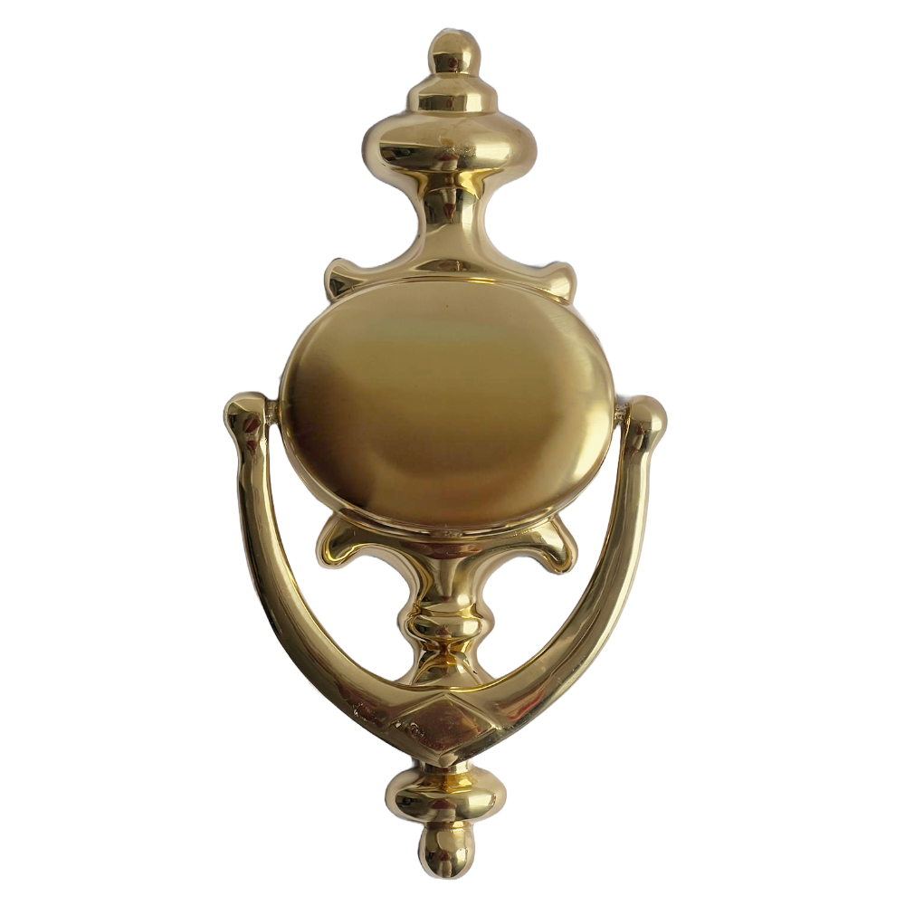 Heurtoir de porte Champion 7" en laiton massif doré, style victorien, pour porte d'entrée