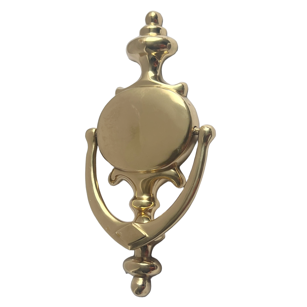 Heurtoir de porte Champion 7" en laiton massif doré, style victorien, pour porte d'entrée