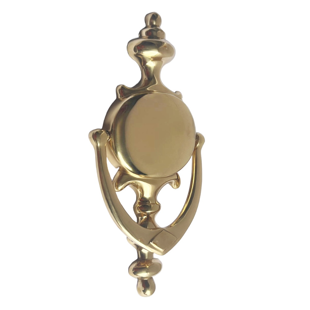 Heurtoir de porte Champion 7" en laiton massif doré, style victorien, pour porte d'entrée