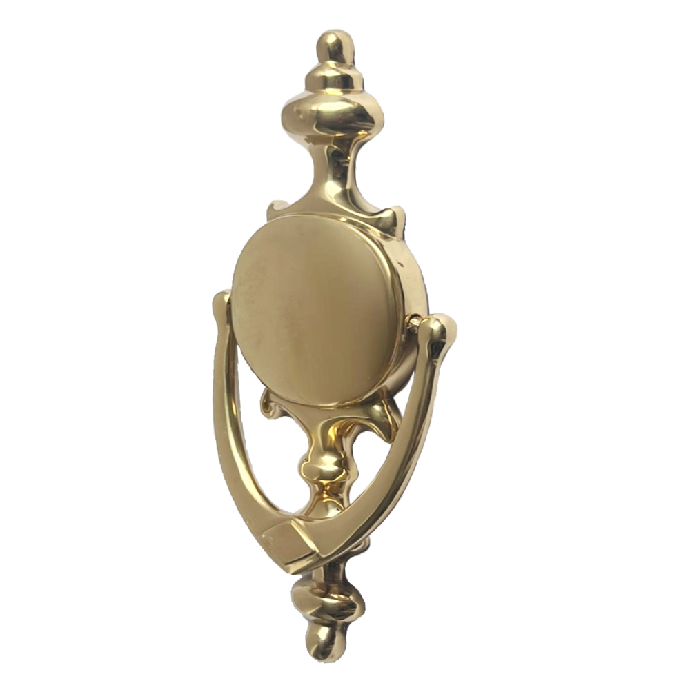 Heurtoir de porte Champion 7" en laiton massif doré, style victorien, pour porte d'entrée