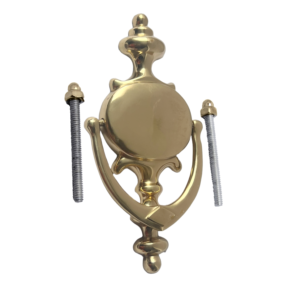 Heurtoir de porte Champion 7" en laiton massif doré, style victorien, pour porte d'entrée
