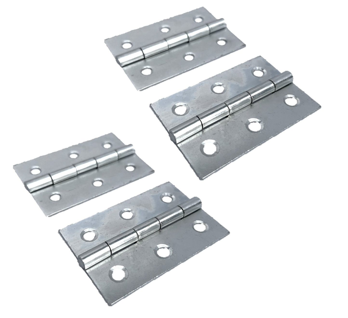 Charnières de porte nickelées de 75 mm (3 po) - Pack multiple