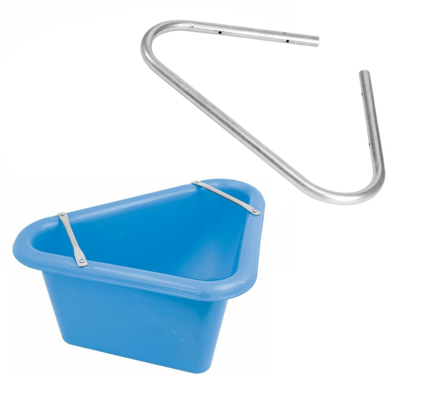 Mangeoire triangulaire Perry Equestrian pour chevaux, eau et support