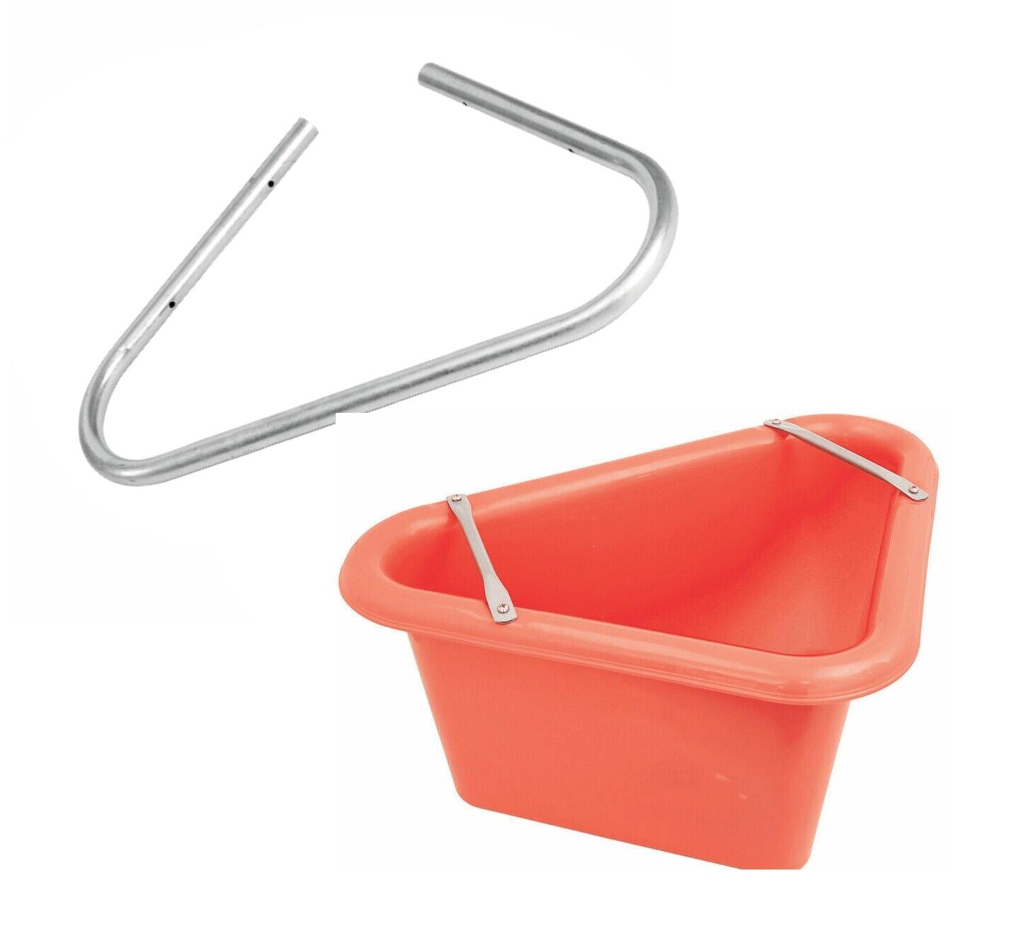 Mangeoire triangulaire Perry Equestrian pour chevaux, eau et support