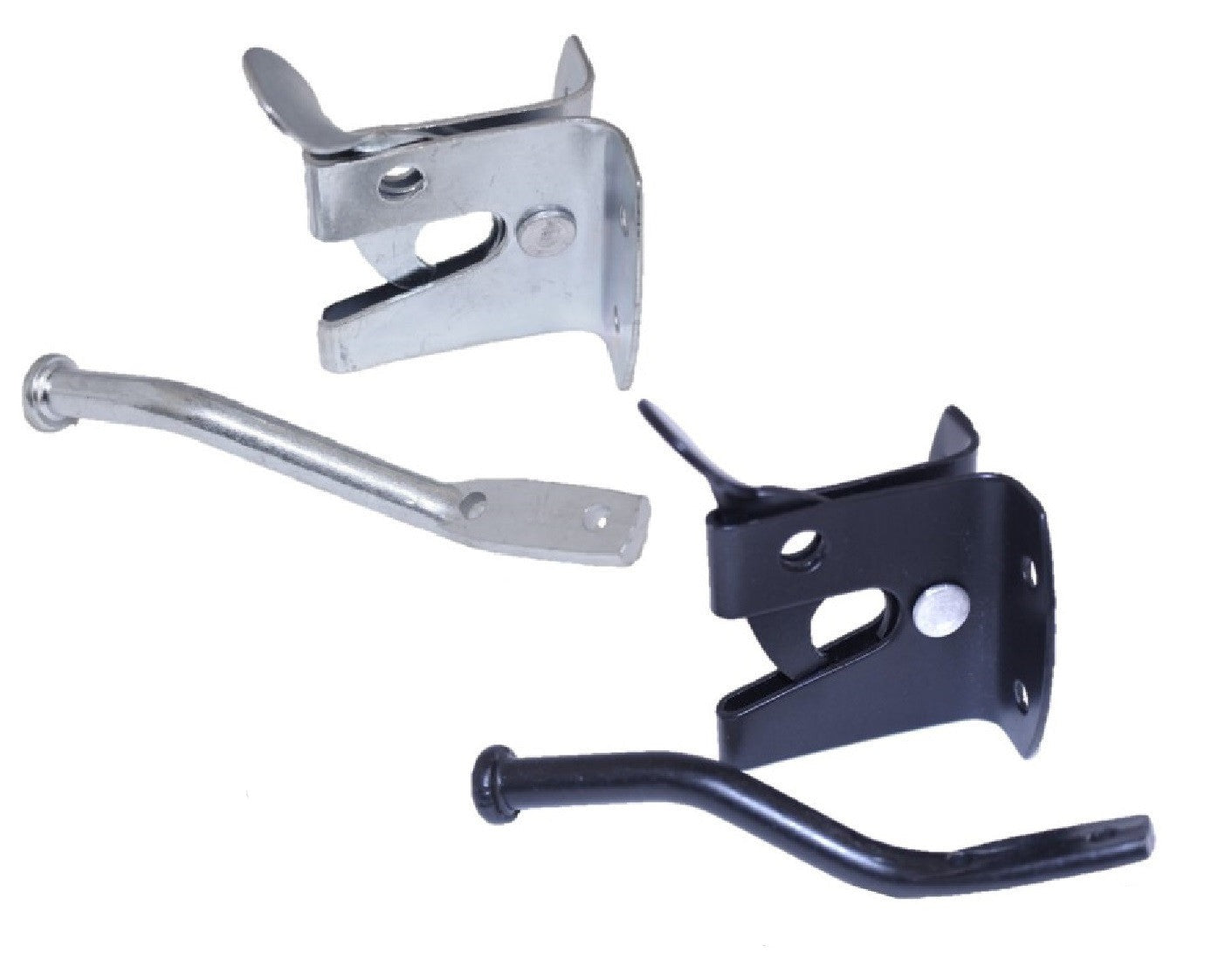 Lot de 2 loquets de portail automatiques pour portes de jardin, abris de jardin, noir galvanisé