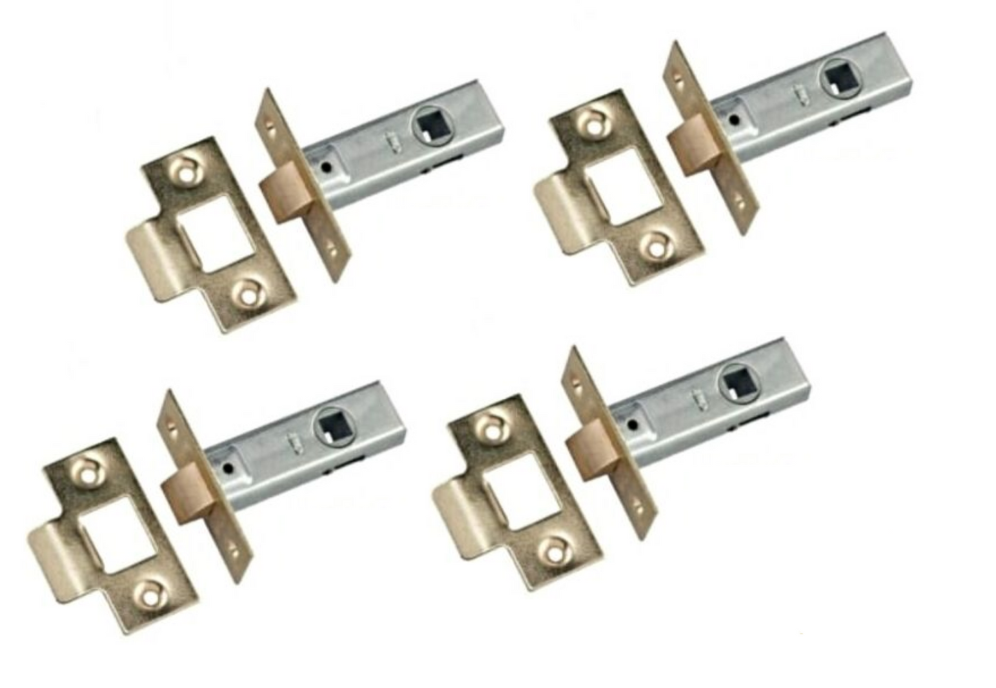 Loquet tubulaire à mortaise 2,5" 63 mm Poignée de porte intérieure Plaque en laiton 1-10