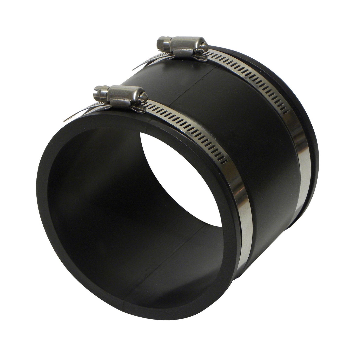 Raccord en caoutchouc 4" pour tuyau de drainage en PVC 110 mm - Raccord de réparation avec clips
