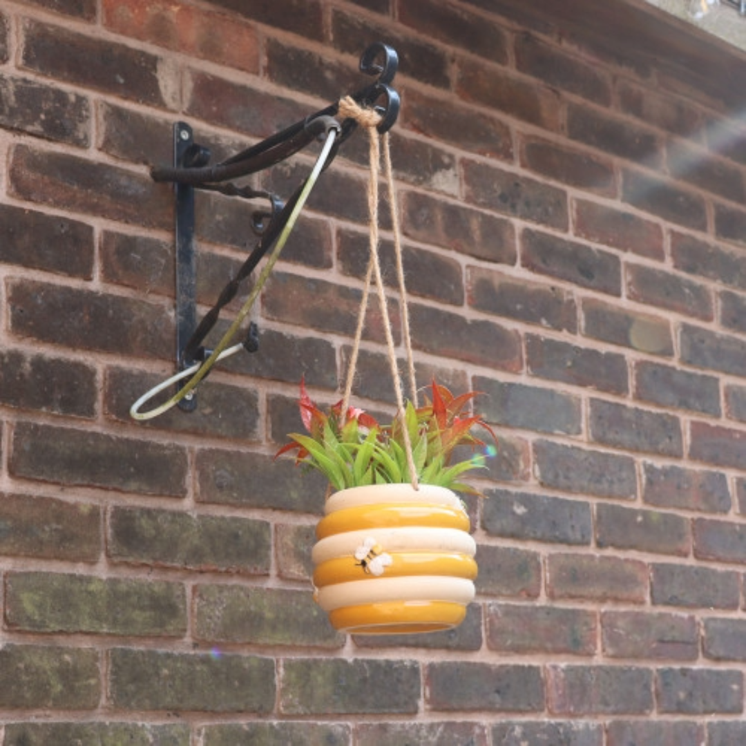 Pot de fleurs en céramique en forme d'abeille - Décoration de jardin