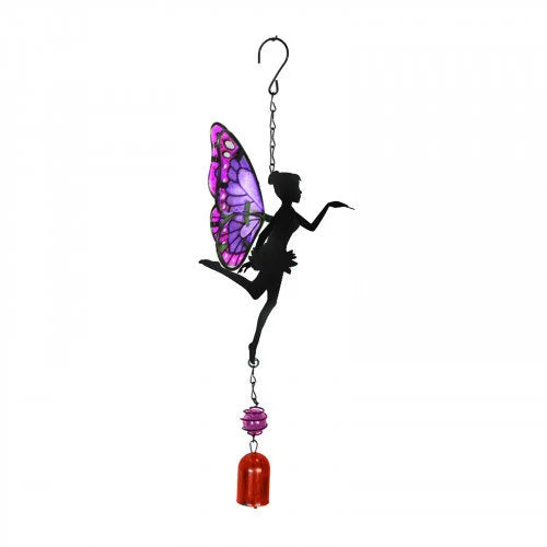 Clochette de fée suspendue violette - Suspension pour arbre à vent, attrape-soleil, boule de cristal