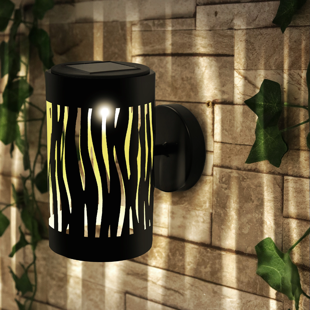 Applique murale solaire à LED en métal pour jardin