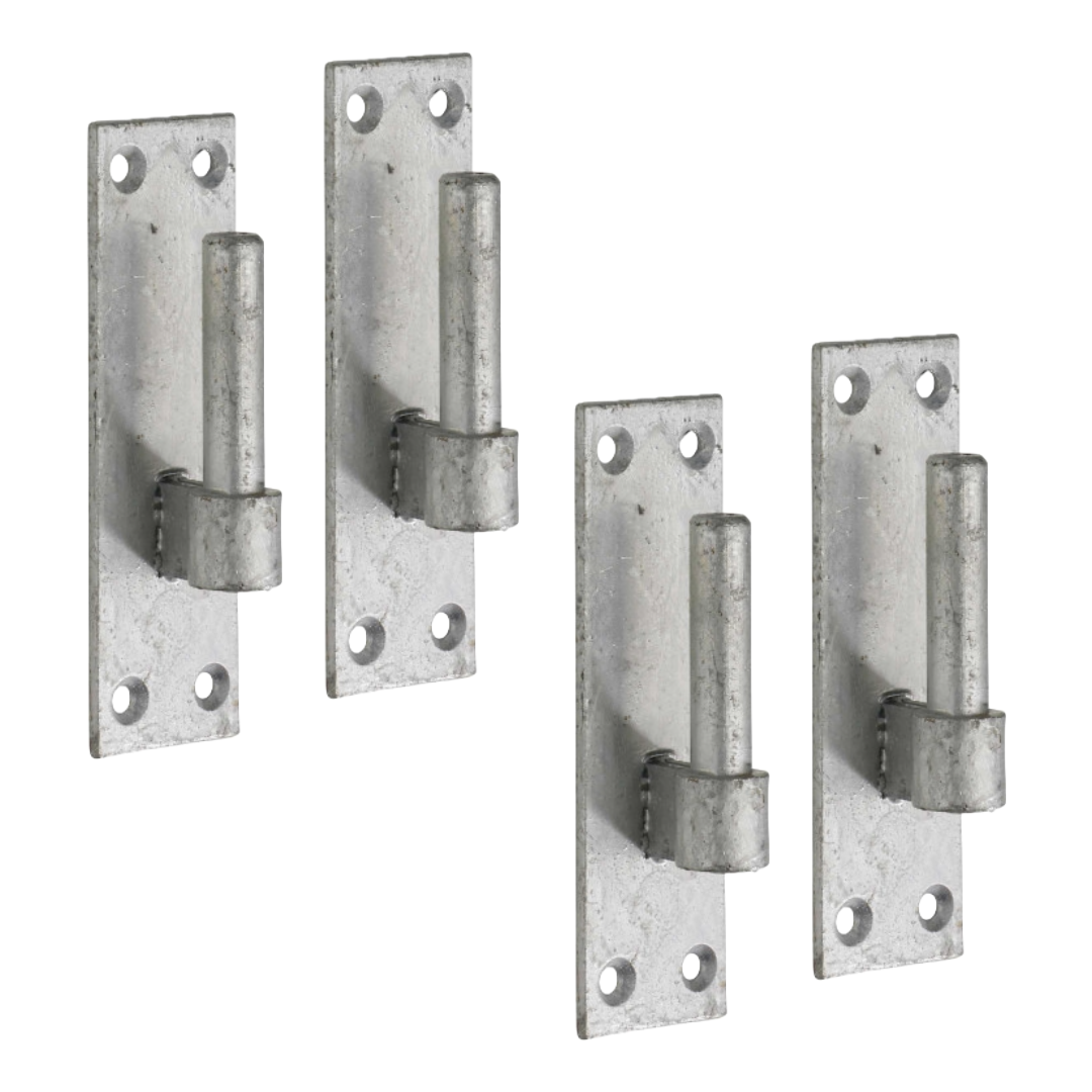 Crochets de portail robustes 2 paires pour supports de charnière de portail à bande 12 mm goupille renforcé