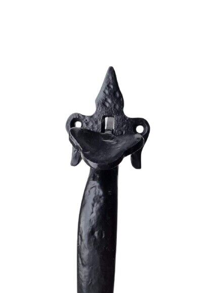Loquet Suffolk en fonte noire antique avec fleur de lys - Intérieur/extérieur